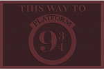 Harry Potter Platform 9 3/4 Rubber Doormat